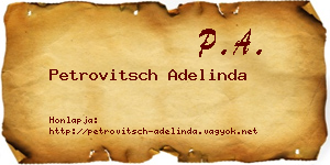 Petrovitsch Adelinda névjegykártya