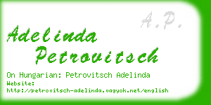 adelinda petrovitsch business card